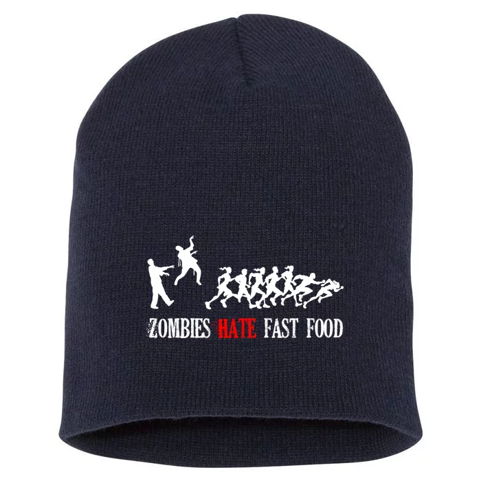 Zombies Eat Brains You'll Be Fine Short Acrylic Beanie