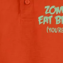 Zombies Eat Brains! (You're Safe) Dry Zone Grid Performance Polo