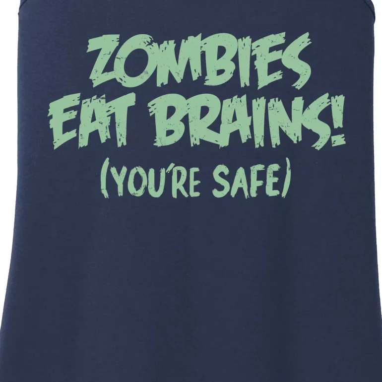 Zombies Eat Brains! (You're Safe) Ladies Essential Tank