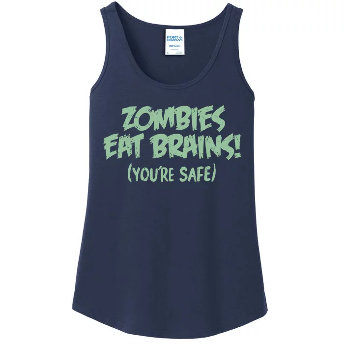 Zombies Eat Brains! (You're Safe) Ladies Essential Tank