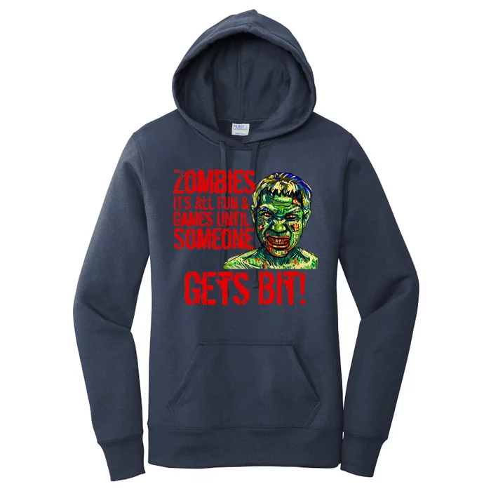 Zombies It's All Fun and Games Women's Pullover Hoodie