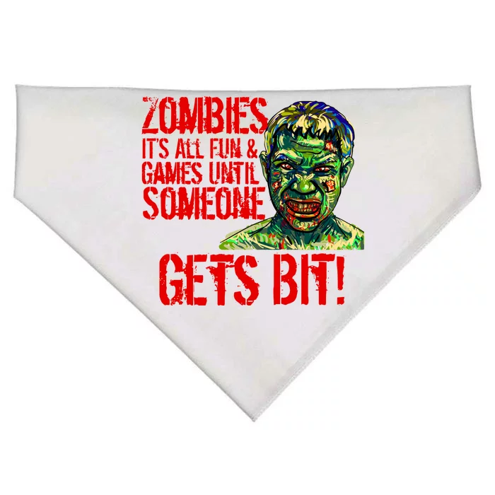 Zombies It's All Fun and Games USA-Made Doggie Bandana