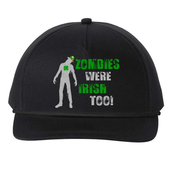 Zombies Were Irish Too Funny Snapback Five-Panel Rope Hat