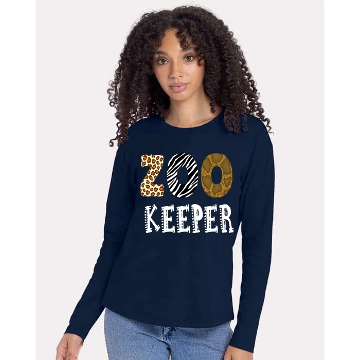 Zoo Keeper Womens Cotton Relaxed Long Sleeve T-Shirt