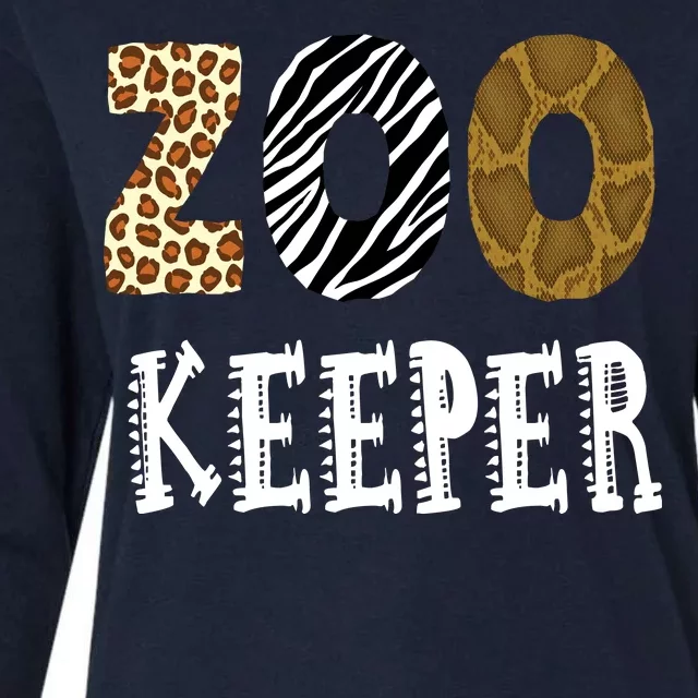 Zoo Keeper Womens Cotton Relaxed Long Sleeve T-Shirt