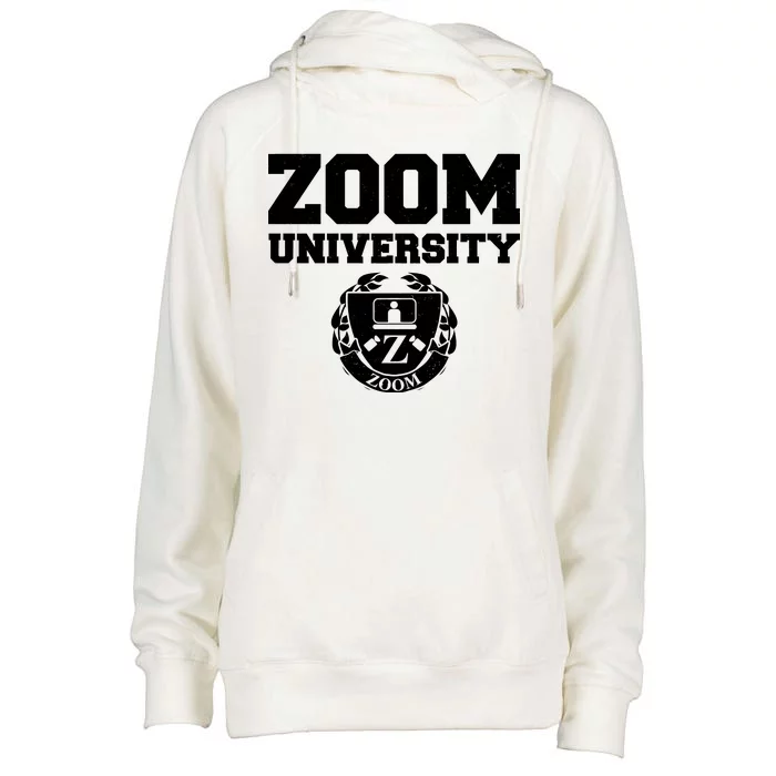 Zoom University Logo Womens Funnel Neck Pullover Hood