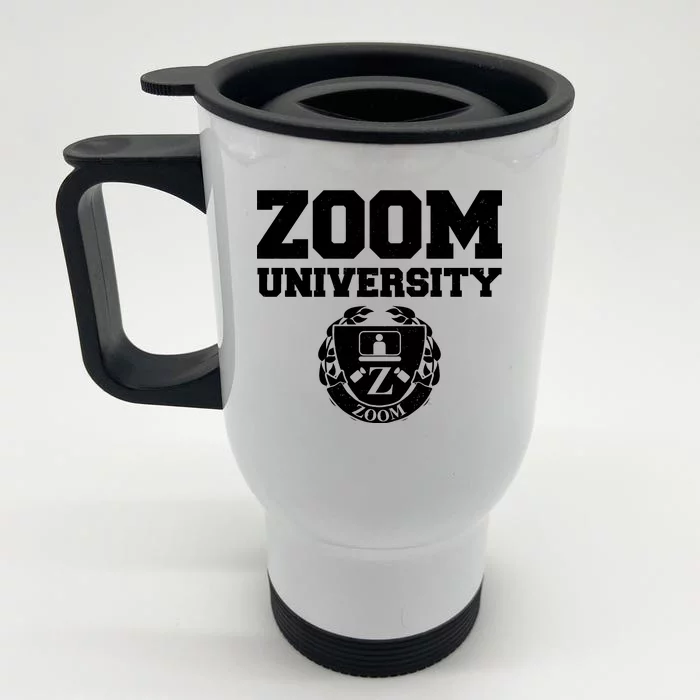 Zoom University Logo Front & Back Stainless Steel Travel Mug