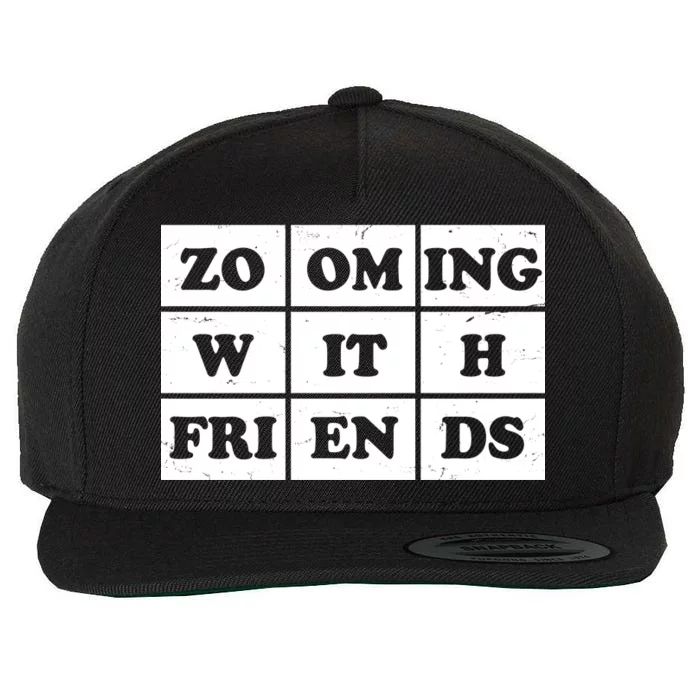 Zooming With Friends Wool Snapback Cap