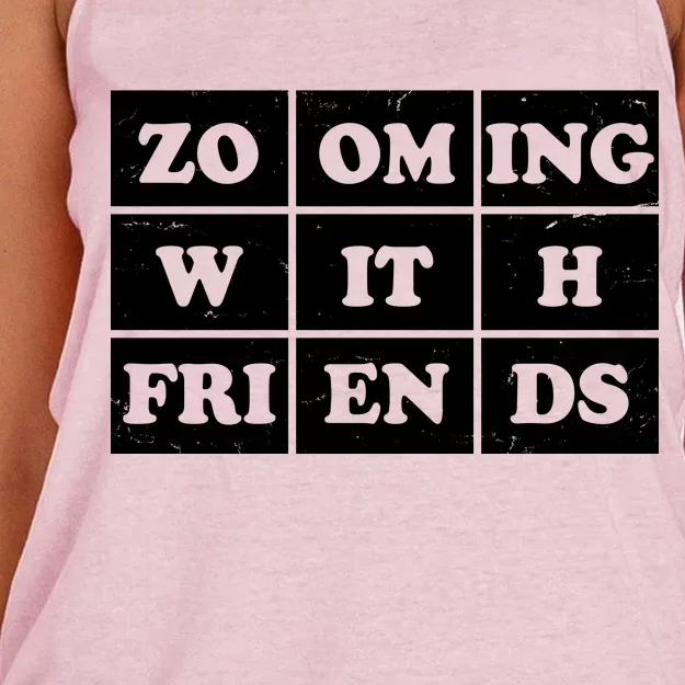 Zooming With Friends Women's Knotted Racerback Tank