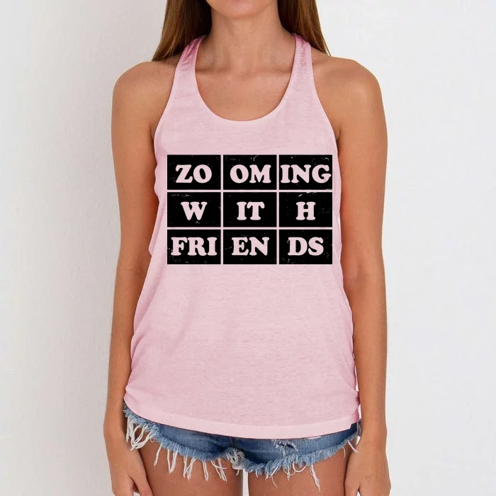 Zooming With Friends Women's Knotted Racerback Tank