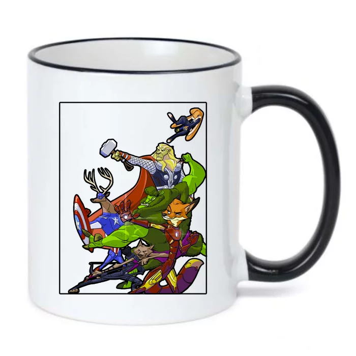 Zootopia Superheroes Avenge Black Color Changing Mug