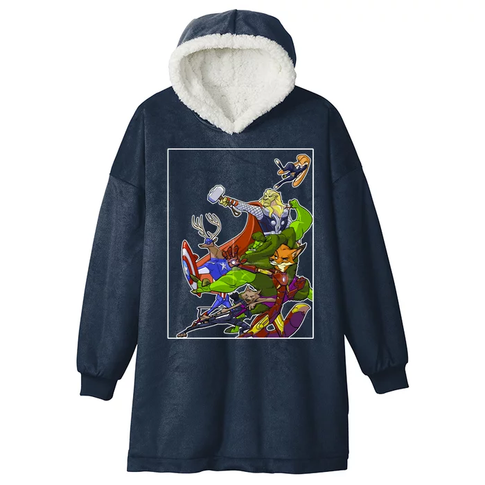 Zootopia Superheroes Avenge Hooded Wearable Blanket