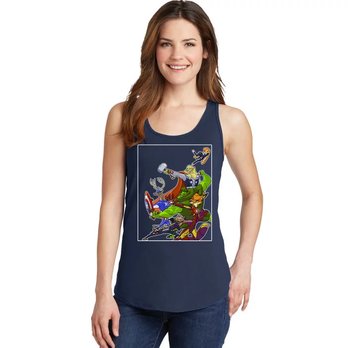 Zootopia Superheroes Avenge Ladies Essential Tank