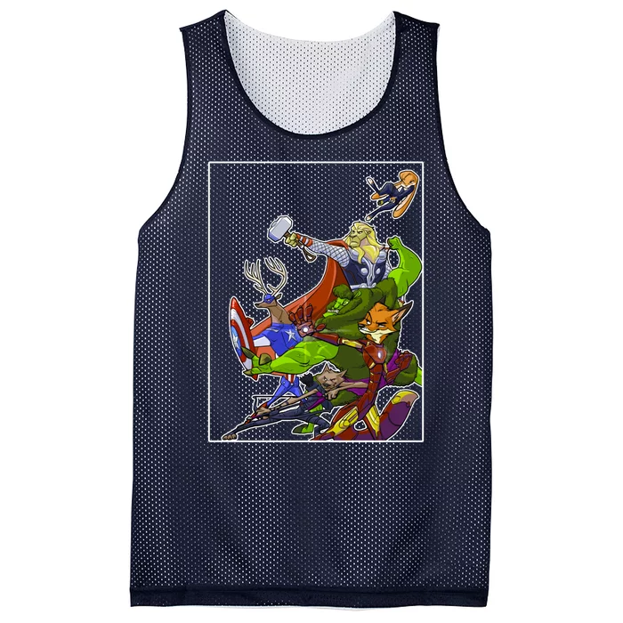 Zootopia Superheroes Avenge Mesh Reversible Basketball Jersey Tank