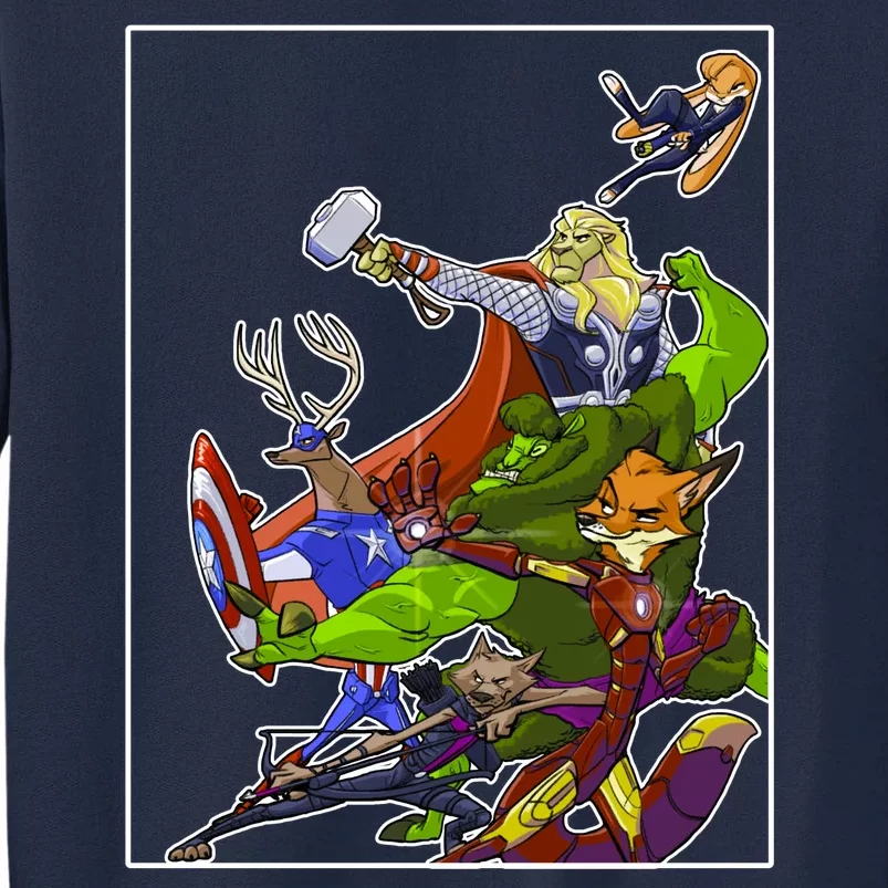 Zootopia Superheroes Avenge Tall Sweatshirt