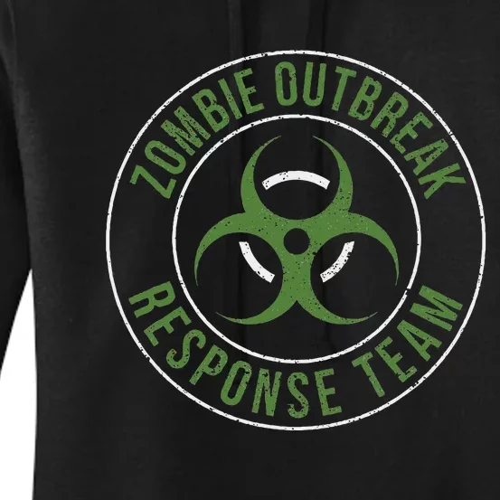 Zombie Outbreak Response Team Halloween Apocalypse Gas Mask Women's Pullover Hoodie