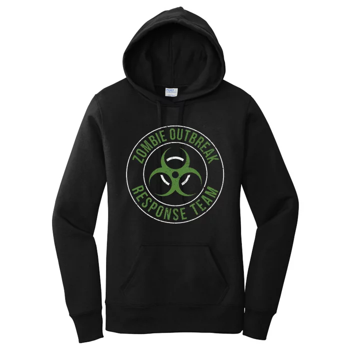 Zombie Outbreak Response Team Halloween Apocalypse Gas Mask Women's Pullover Hoodie