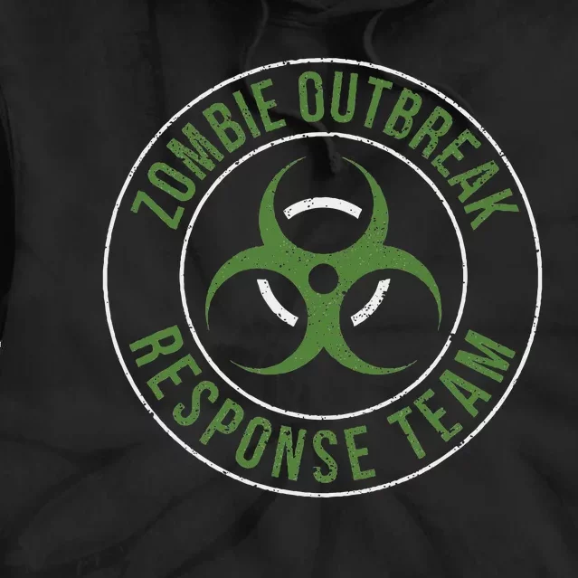 Zombie Outbreak Response Team Halloween Apocalypse Gas Mask Tie Dye Hoodie