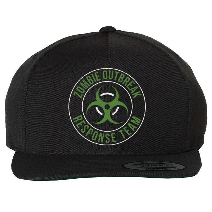 Zombie Outbreak Response Team Halloween Apocalypse Gas Mask Wool Snapback Cap