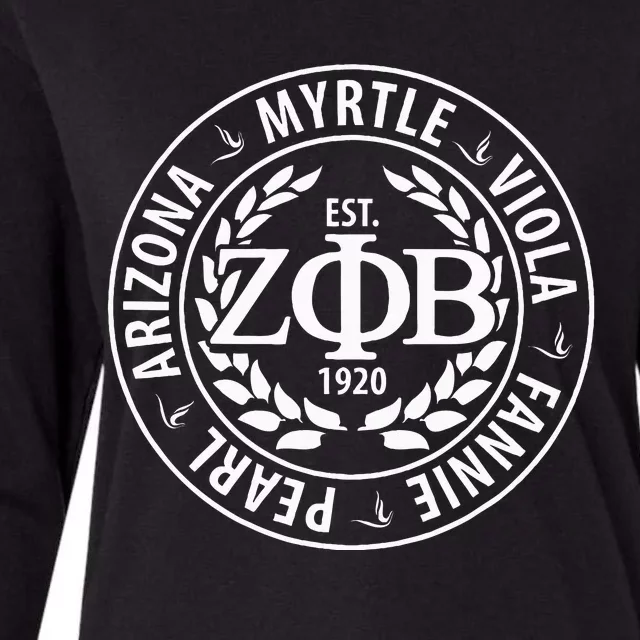 Zeta Phi Beta Sorority Est.1920 Sisterhood 2308036 Womens Cotton Relaxed Long Sleeve T-Shirt