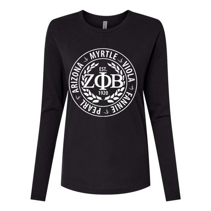 Zeta Phi Beta Sorority Est.1920 Sisterhood 2308036 Womens Cotton Relaxed Long Sleeve T-Shirt