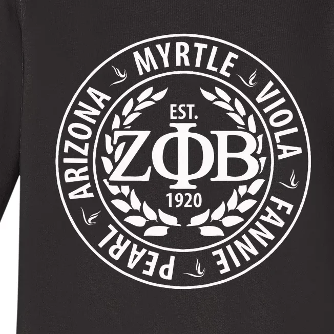 Zeta Phi Beta Sorority Est.1920 Sisterhood 2308036 Baby Long Sleeve Bodysuit