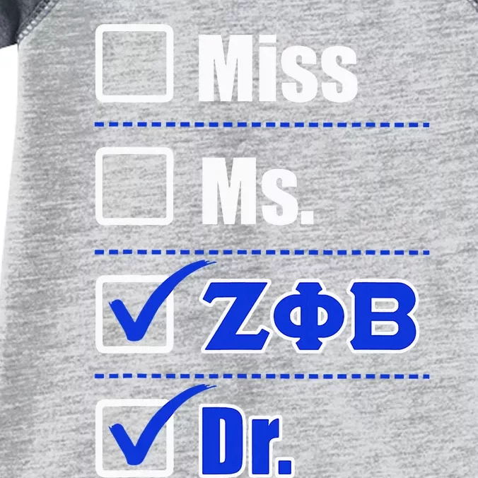 Zeta Phi Beta Doctor Graduation Zeta Phi Beta Hbcu Doctor Infant Baby Jersey Bodysuit