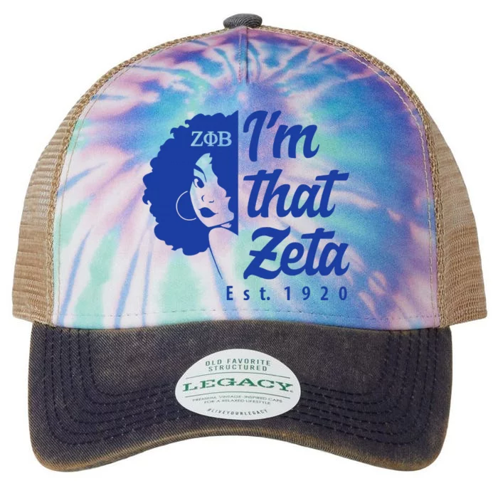 Zeta Phi Beta Sorority Paraphernalia Im That Zeta 1920 Legacy Tie Dye Trucker Hat