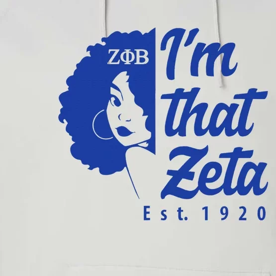 Zeta Phi Beta Sorority Paraphernalia Im That Zeta 1920 Performance Fleece Hoodie