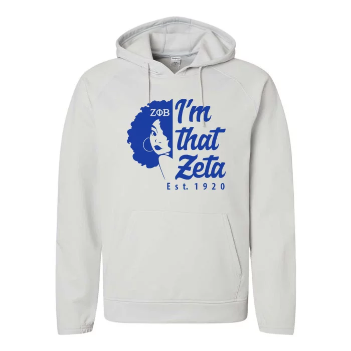 Zeta Phi Beta Sorority Paraphernalia Im That Zeta 1920 Performance Fleece Hoodie