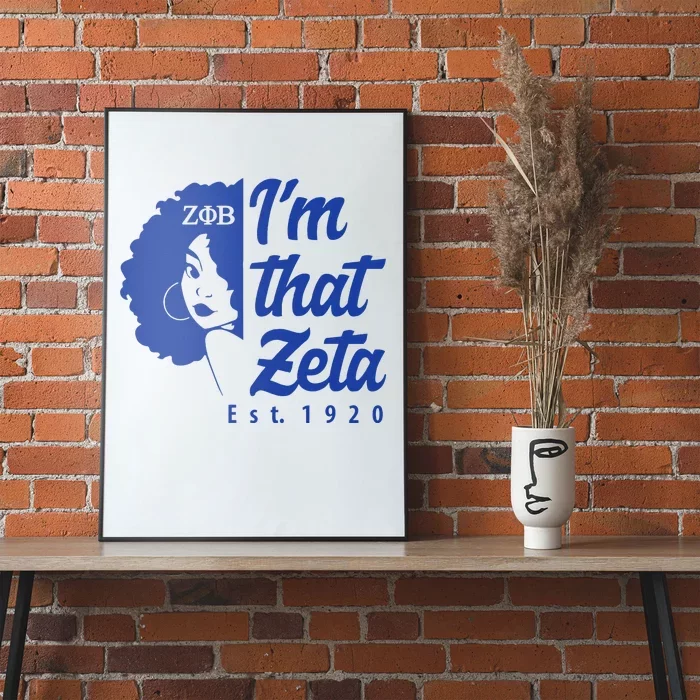 Zeta Phi Beta Sorority Paraphernalia Im That Zeta 1920 Poster