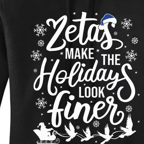 Zeta Phi Beta Sorority Sisterhood Christmas Women's Pullover Hoodie