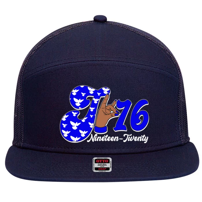 Zeta Phi Beta Sorority January 16 Nineteen Twenty 1920 7 Panel Mesh Trucker Snapback Hat