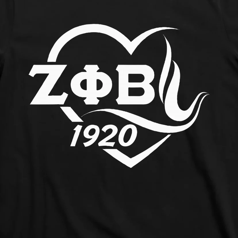 Zeta Phi Beta Sorority Paraphernalia Love Zeta Est 1920 T-Shirt