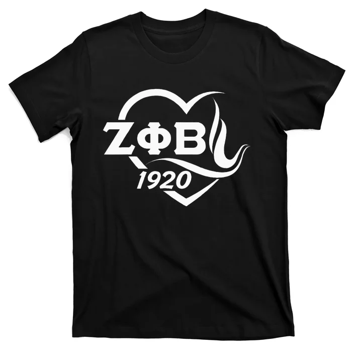 Zeta Phi Beta Sorority Paraphernalia Love Zeta Est 1920 T-Shirt