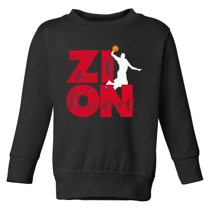 Zion Pelicans Basketball Toddler Sweatshirt