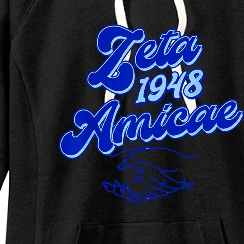 Zeta Phi Beta Sorority Paraphernalia Zeta Amicae Since 1948 Women's Fleece Hoodie