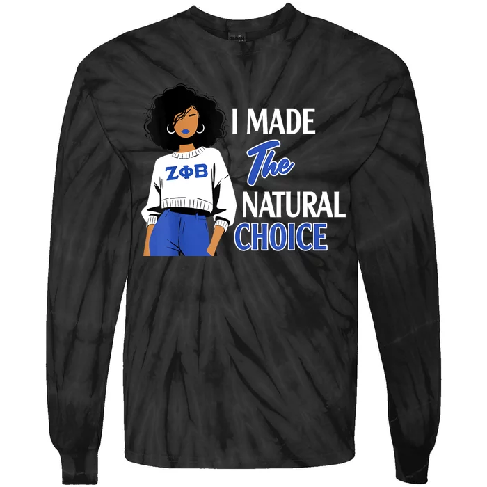 Zeta Phi Beta Sorority Sisterhood Tie-Dye Long Sleeve Shirt