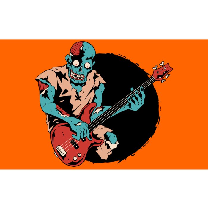 Zombie Playing Bass Bumper Sticker