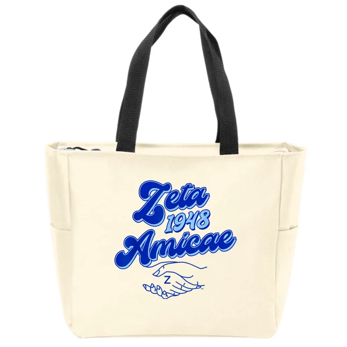 Zeta Phi Beta Sorority Paraphernalia Zeta Amicae Since 1948 Zip Tote Bag