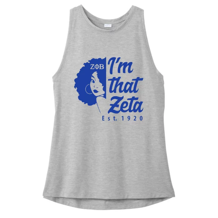 Zeta Phi Beta Sorority Sisterhood Ladies Tri-Blend Wicking Tank