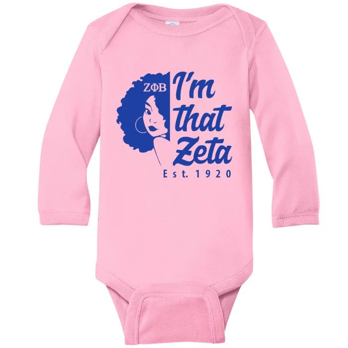 Zeta Phi Beta Sorority Sisterhood Baby Long Sleeve Bodysuit