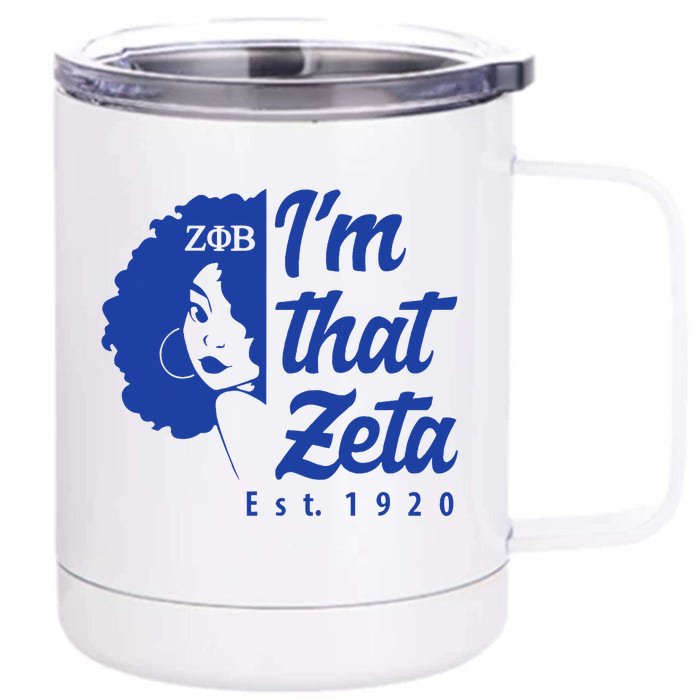 Zeta Phi Beta Sorority Sisterhood Front & Back 12oz Stainless Steel Tumbler Cup