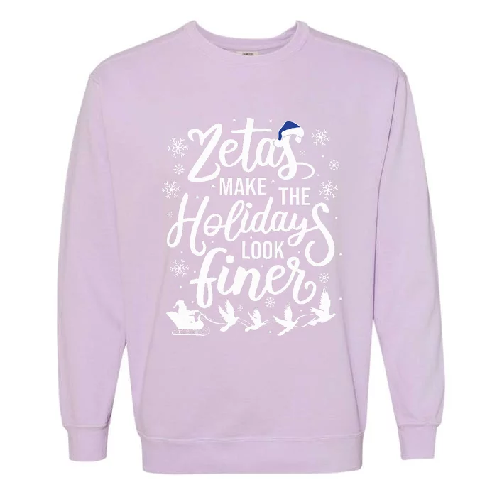 Zeta Phi Beta Sorority Sisterhood Xmas Garment-Dyed Sweatshirt