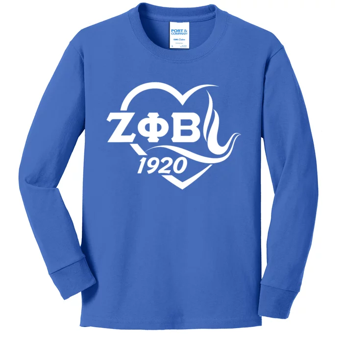 Zeta Phi Beta Sorority Sisterhood Kids Long Sleeve Shirt