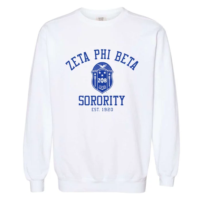 Zeta Phi Beta Sorority Est.1920 Sisterhood Garment-Dyed Sweatshirt