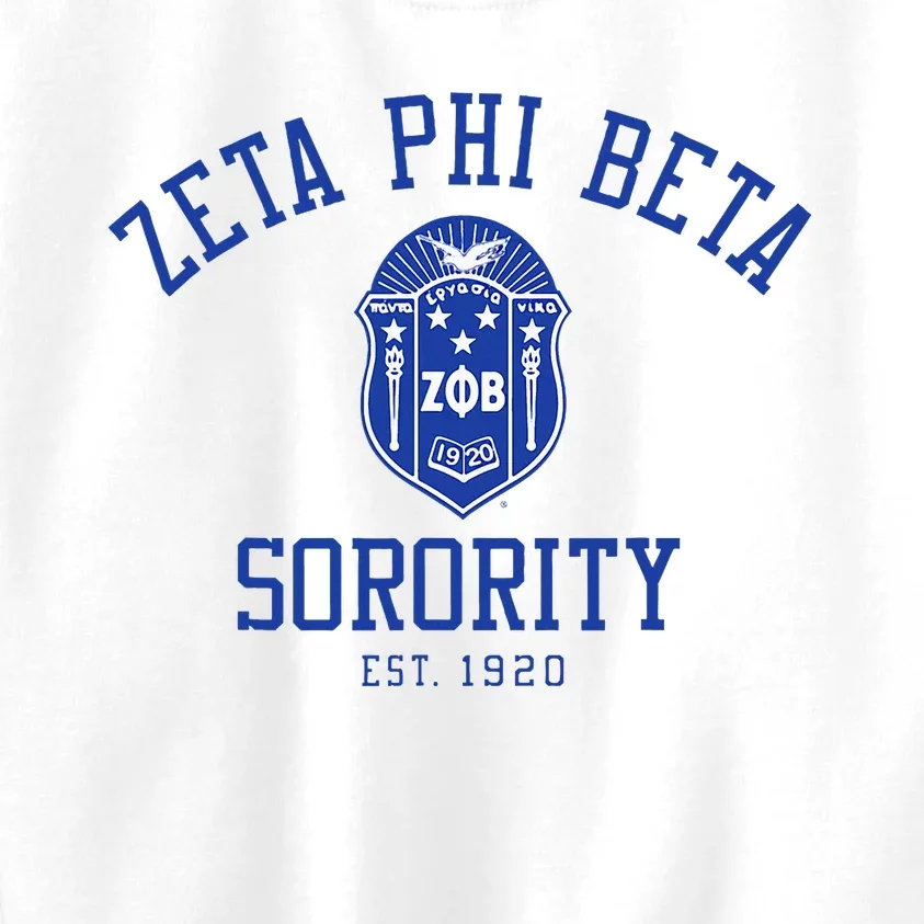 Zeta Phi Beta Sorority Est.1920 Sisterhood Kids Sweatshirt