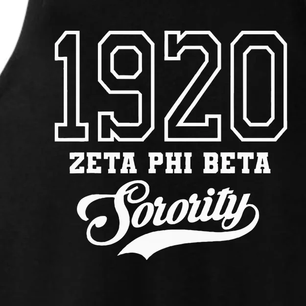 Zeta Phi Beta Sorority Est.1920 Sisterhood Ladies Tri-Blend Wicking Tank