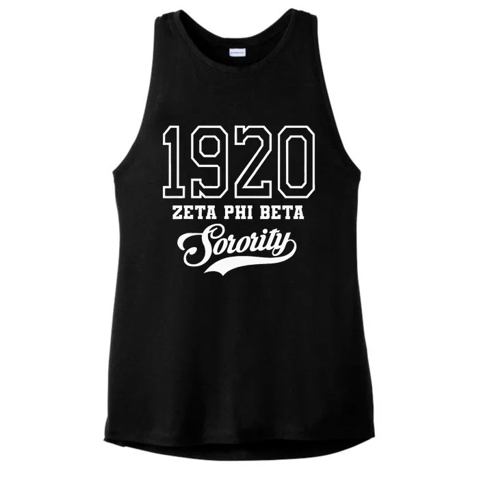 Zeta Phi Beta Sorority Est.1920 Sisterhood Ladies Tri-Blend Wicking Tank