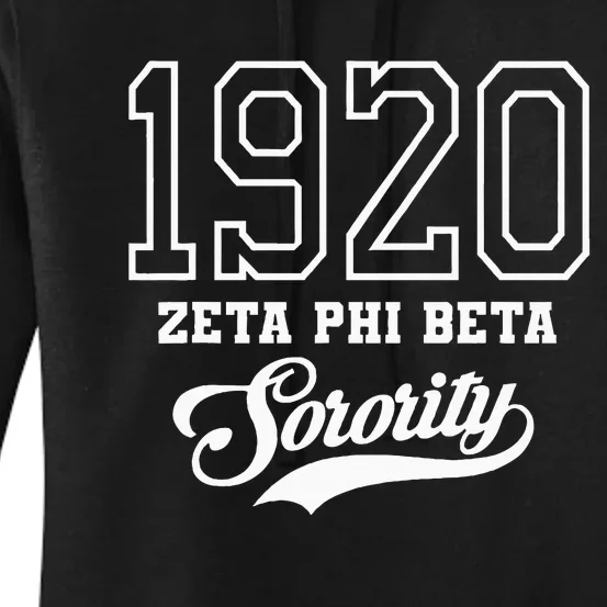 Zeta Phi Beta Sorority Est.1920 Sisterhood Women's Pullover Hoodie